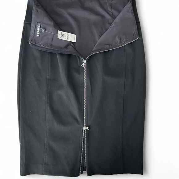 NWT -Express Black FULL Zip Pencil Skirt – Size 8 | - Picture 2 of 8